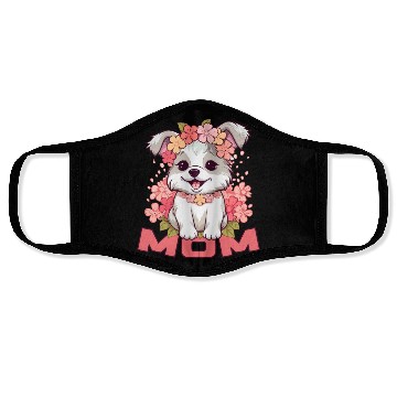 Discover DOG MOM FLORAL Face Masks