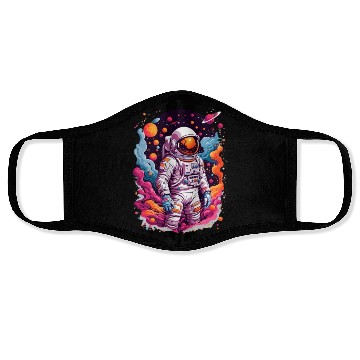 Discover Astronaut Lost In Galaxy | Background | Space Suit Face Masks