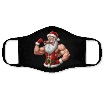 Discover Muscular Santa Fit for the holidays Face Masks