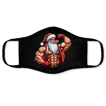 Discover Muscular Santa Fit for the holidays Face Masks