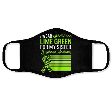 Discover Lymphoma Warrior Face Masks, I Wear Lime Green For My