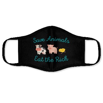 Discover Save Animals Eat the Rich Face Masks