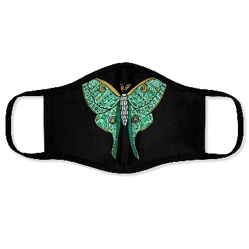 Discover Luna Moth Green And Gold Face Masks