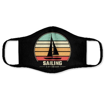 Discover Sailing Retro Sail Boat Face Masks