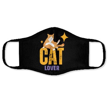 Discover Cat Lover Feline Fanatic Face Masks