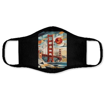 Discover Golden Gate Bridge California Face Masks, Golden Gate