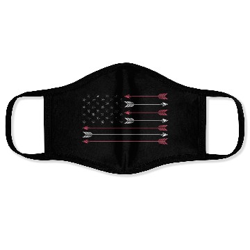 Discover Archery Arrow USA American Flag Face Masks