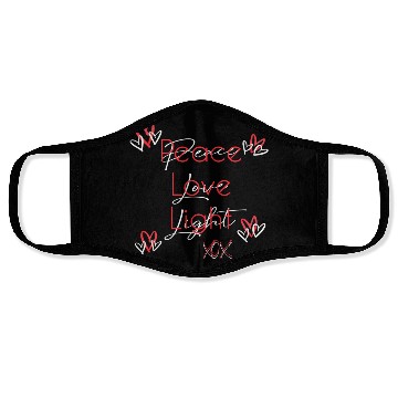 Discover PEACE, LOVE, LIGHT Face Masks