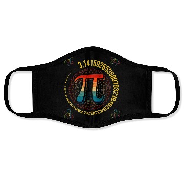Discover Funny Pi Day Face Masks Spiral Pi Math Face Masks for Pi Day