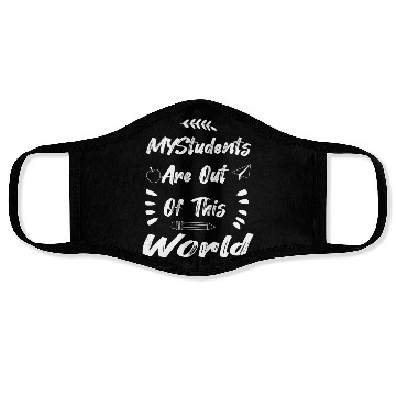 Discover Teacher gift Students funny Cute World Design Face Masks