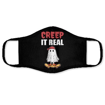 Discover Creep it Real Skateboard Enthusiast Gift Face Masks