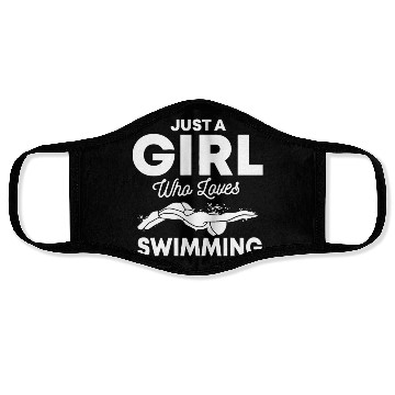 Discover Just A Girl Who Loves Swimming Swim Swimmer Gift Face Masks