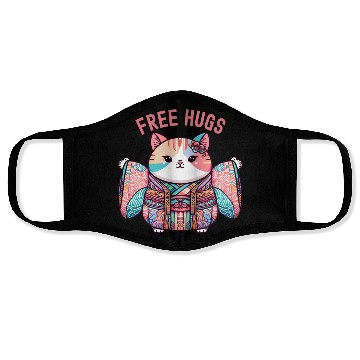 Discover Free hugs from Japanese cat Face Masks