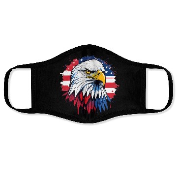 Discover American flag and majestic eagle Face Masks