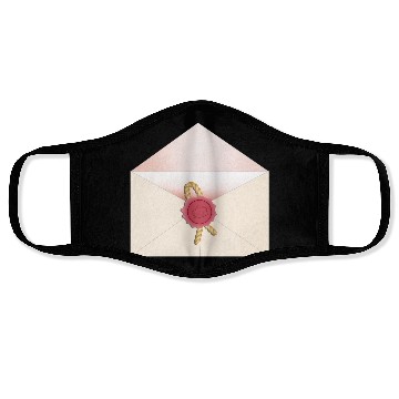 Discover beautiful envelope with an elegant seal Face Masks