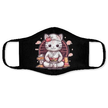 Discover sushi cat02 Face Masks
