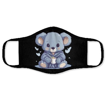Discover Chibi Koala in Pajamas Face Masks