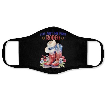 Discover This Ain't My First Rodeo Women Rodeo Cowboy Face Masks