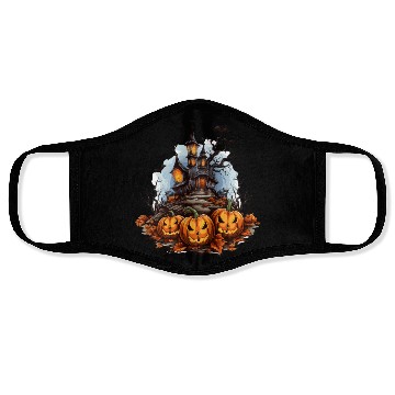 Discover Halloween Pumpkin Bat Spell Haunted House Face Masks