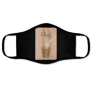 Discover Ek Garam Chai - Indian Typography Print Face Masks