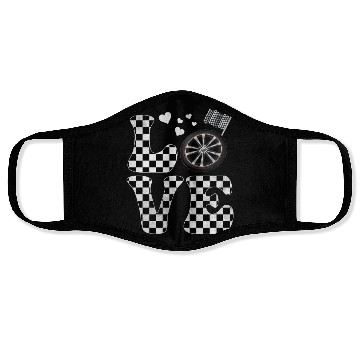 Discover Drag Racing Drag Race LOVE Face Masks