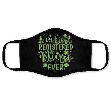 Discover Luckiest Registered Nurse Ever St. Patricks Day Face Masks