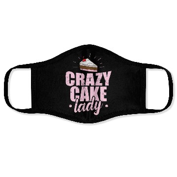 Discover Crazy Cake Lady Pastry Chef Cake Face Masks