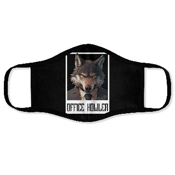 Discover Office Howler. Business wolf Face Masks