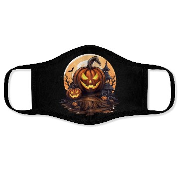 Discover Halloween Haunted House Spell Pumpkin Bat Face Masks