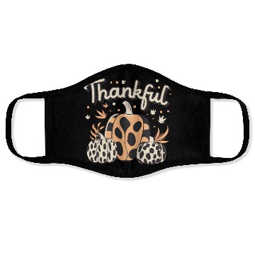 Discover Thankful Thanksgiving Fall Vibes Face Masks