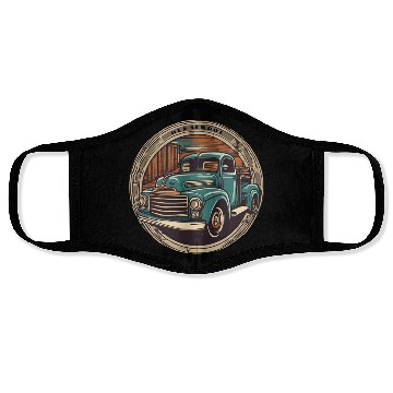 Discover Old School Truck / Oldtimer / Car / Vintage / 60s Face Masks