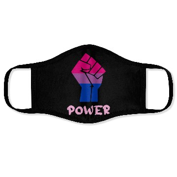 Discover Power Bisexual Pride Fist Design for Equality Face Masks