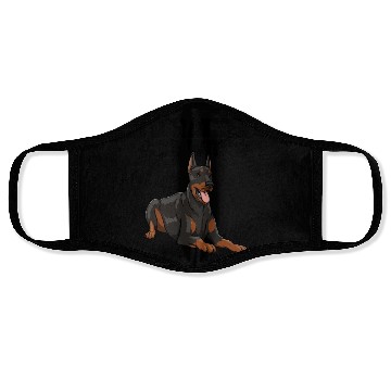 Discover I'd Rather Be With Doberman Face Masks