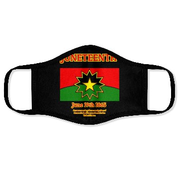 Discover Juneteenth Red Black and Green Face Masks