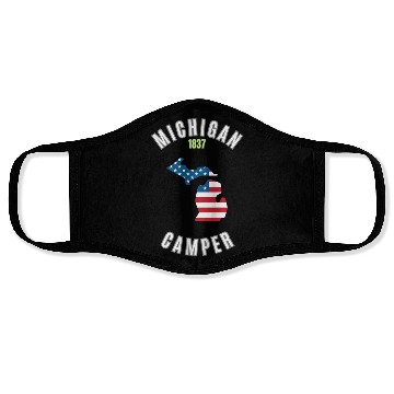 Discover American camper Michigan Face Masks