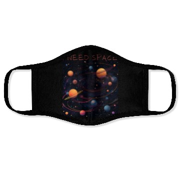Discover i need space, planets constellation Face Masks