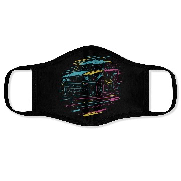 Discover Neon Car Dreams Face Masks