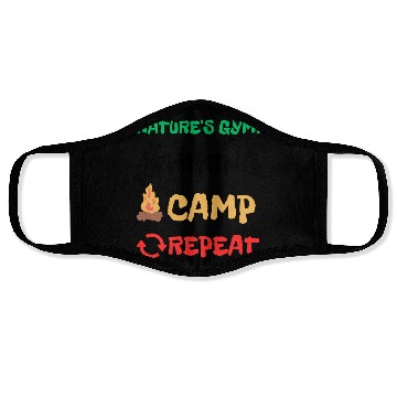 Discover Nature's Gym: Hiking Camp Repeat Camping Hiking Face Masks