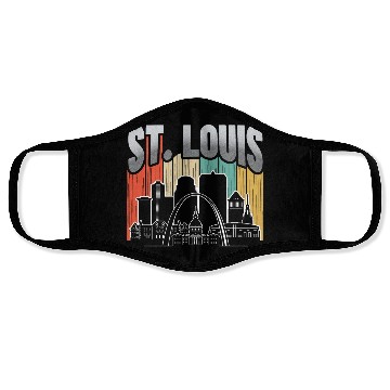 Discover St. Louis Missouri Vintage Face Masks