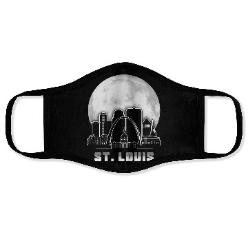 Discover St. Louis Missouri Full Moon Face Masks