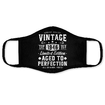 Discover Vintage 1946 Birthday Surprise Face Masks