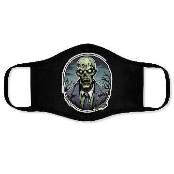 Discover Zombie in a Suit / Halloween / Monster / green Face Masks
