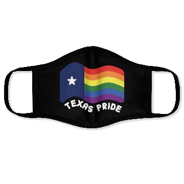 Discover Rainbow Texas Flag Design for proud LGBT+ Texan Face Masks