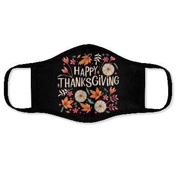 Discover Happy Fall Ya All Thanksgiving Autumn Design Face Masks