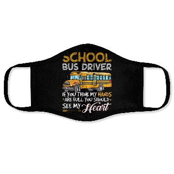 Discover Student Delivery Specialist School Bus Driver Face Masks