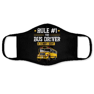 Discover School Bus Dirver Face Masks