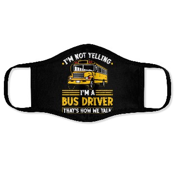 Discover School Bus Driver Back To School Face Masks