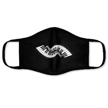 Discover Piano Keyboard Waves Face Masks
