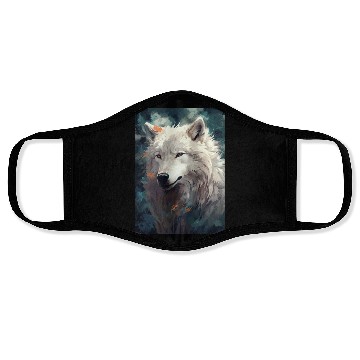 Discover white wolf Face Masks