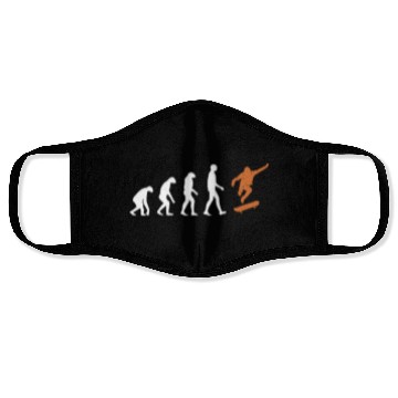 Discover Skateboard Evolution Skaterboy Skateboardkid Face Masks